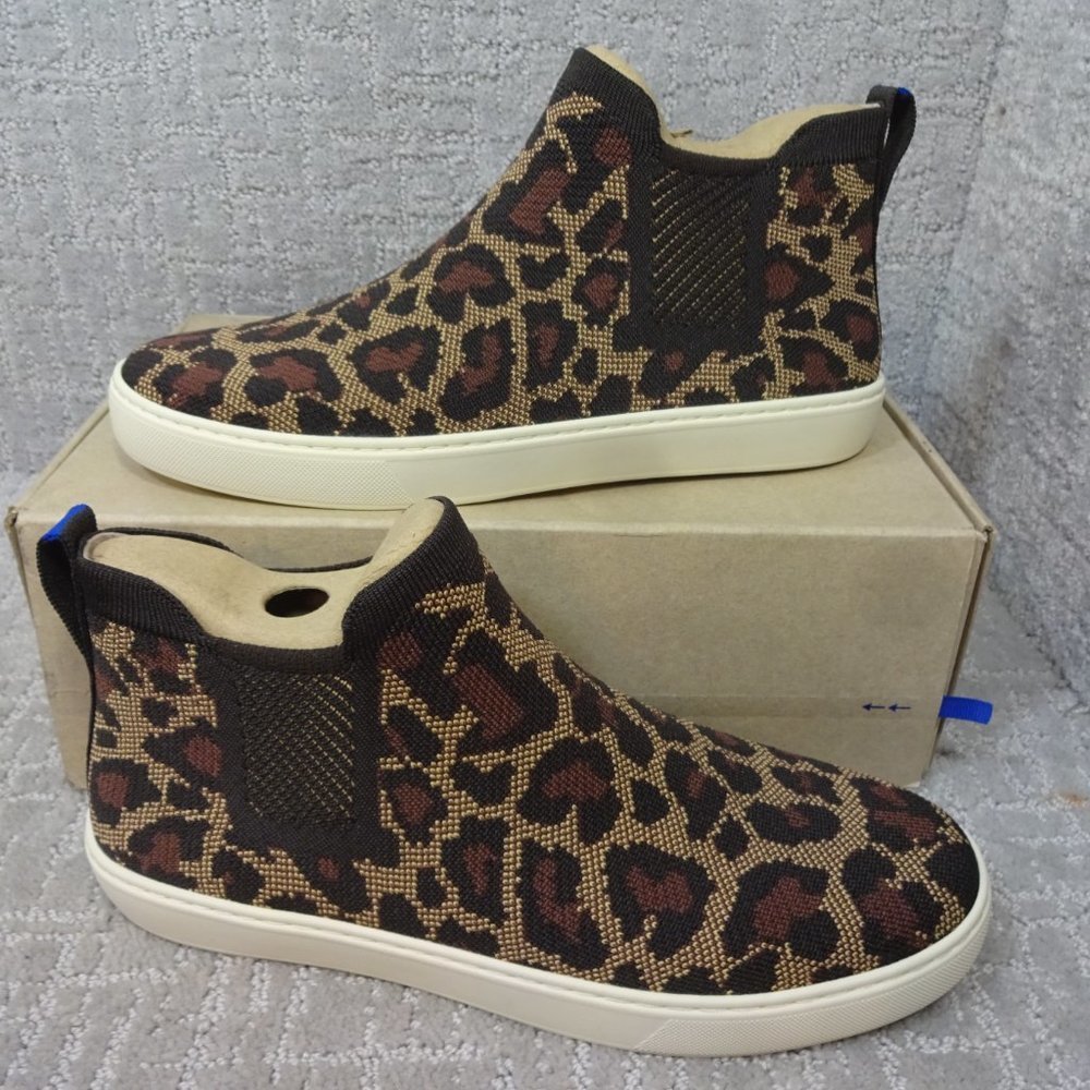 Rothy's Brown and Tan Ankle Booties with Leopard Print - Picture 10 of 10